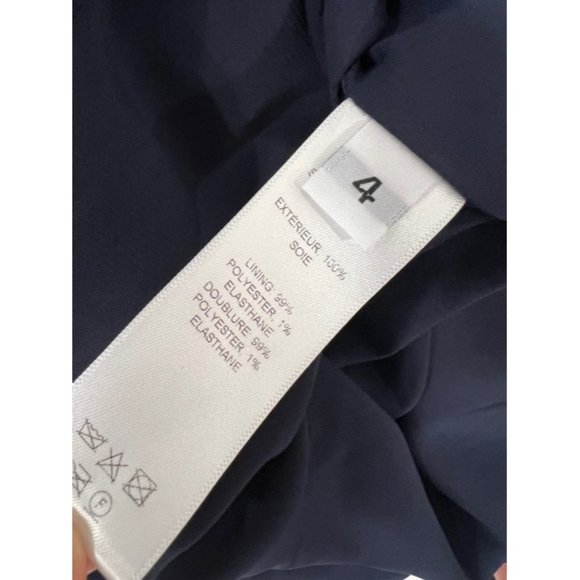 Carolina Herrera Strapless Embellished Silk Faille Gown Navy US:4 Dress - Picture 12 of 14